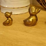 Vintage Solid Brass Ducks