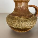 Set of Two Pottery Fat Lava Vases "Multi-Color" by Scheurich, Germany, 1970s