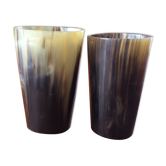 2 vintage horn cups