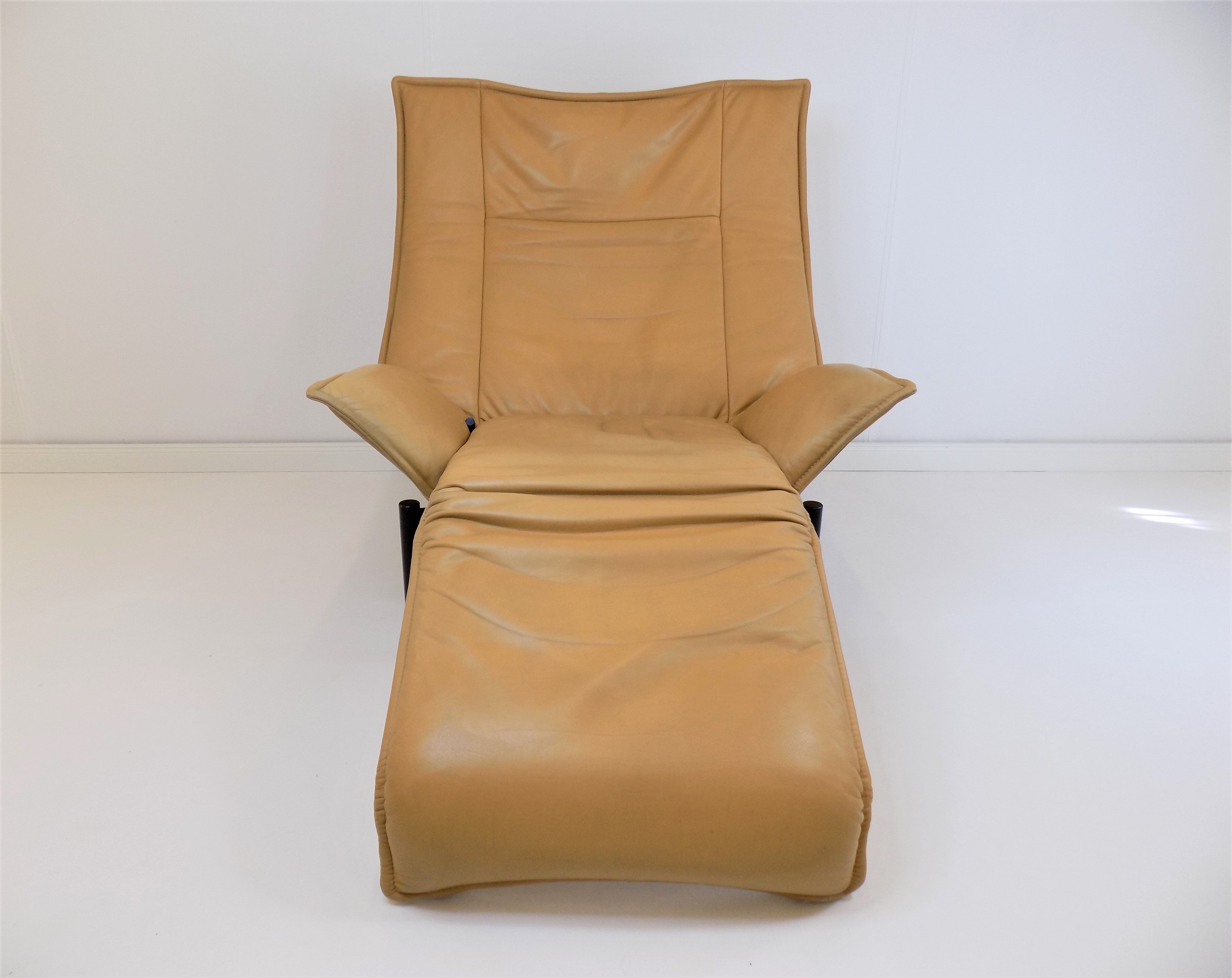 Cassina Veranda leather armchair by Vico Magistretti