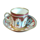 Porcelain cup and cup, royal manufacture of Limoges