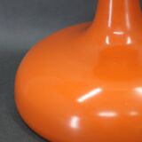 Italian space age lacquered metal table lamp with milk glass, 1970s