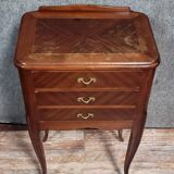 Louis XV style mahogany bedside table, circa 1900