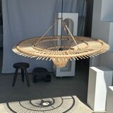 Suspension rattan saucer iron frame D:120 H:60
