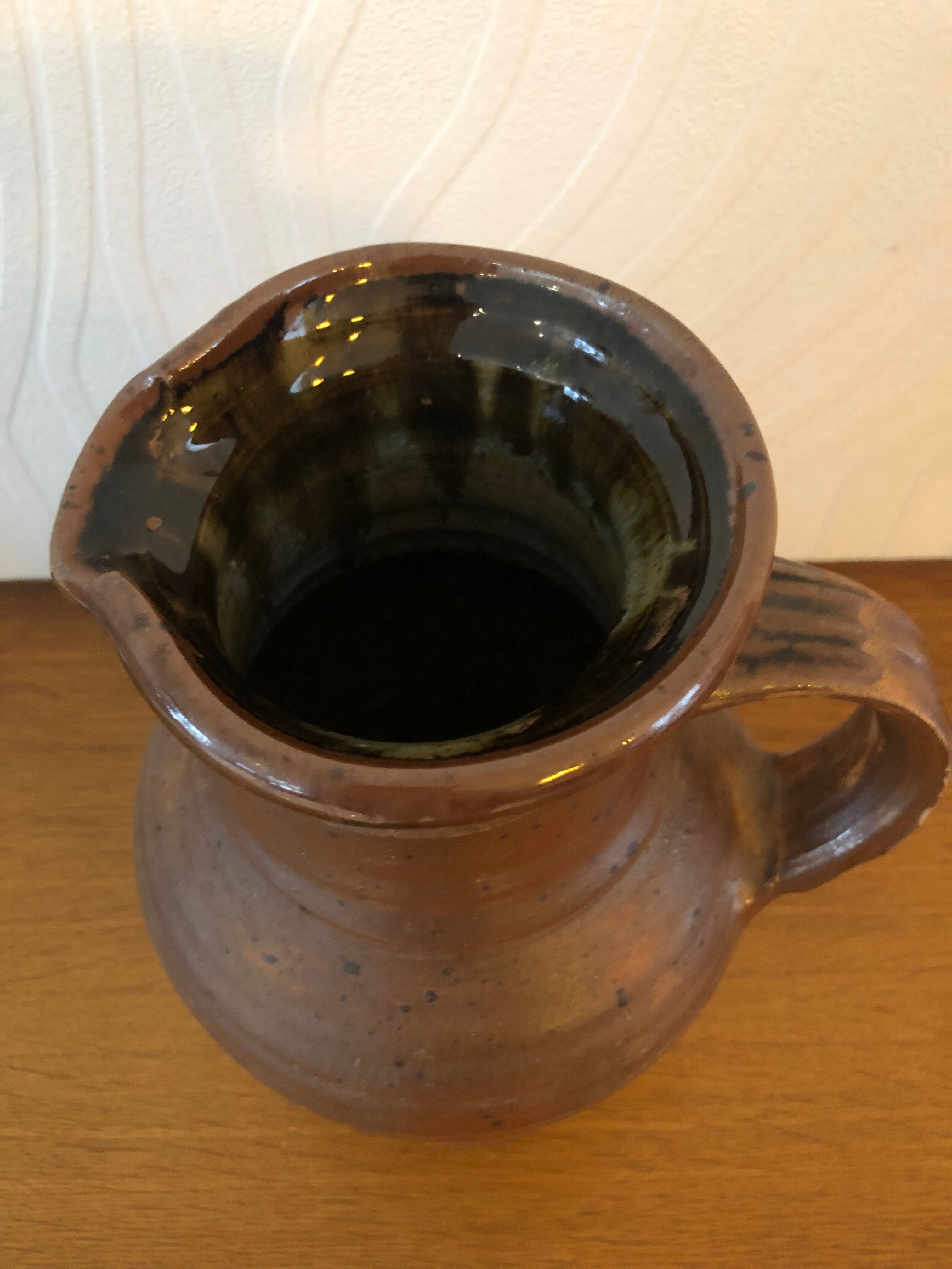 Pichet / cruche en gré céramique marron