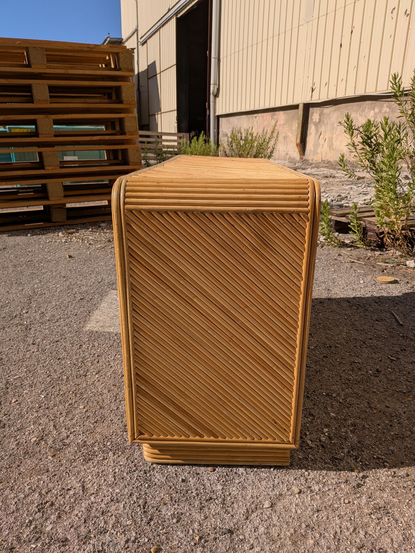 1970s rattan sideboard