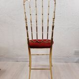 Paire de chaises Chiavarine, laiton