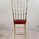 Pair of chiavarine chairs, brass