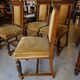 Series of 4 solid oak chairs from the end of the 19th century