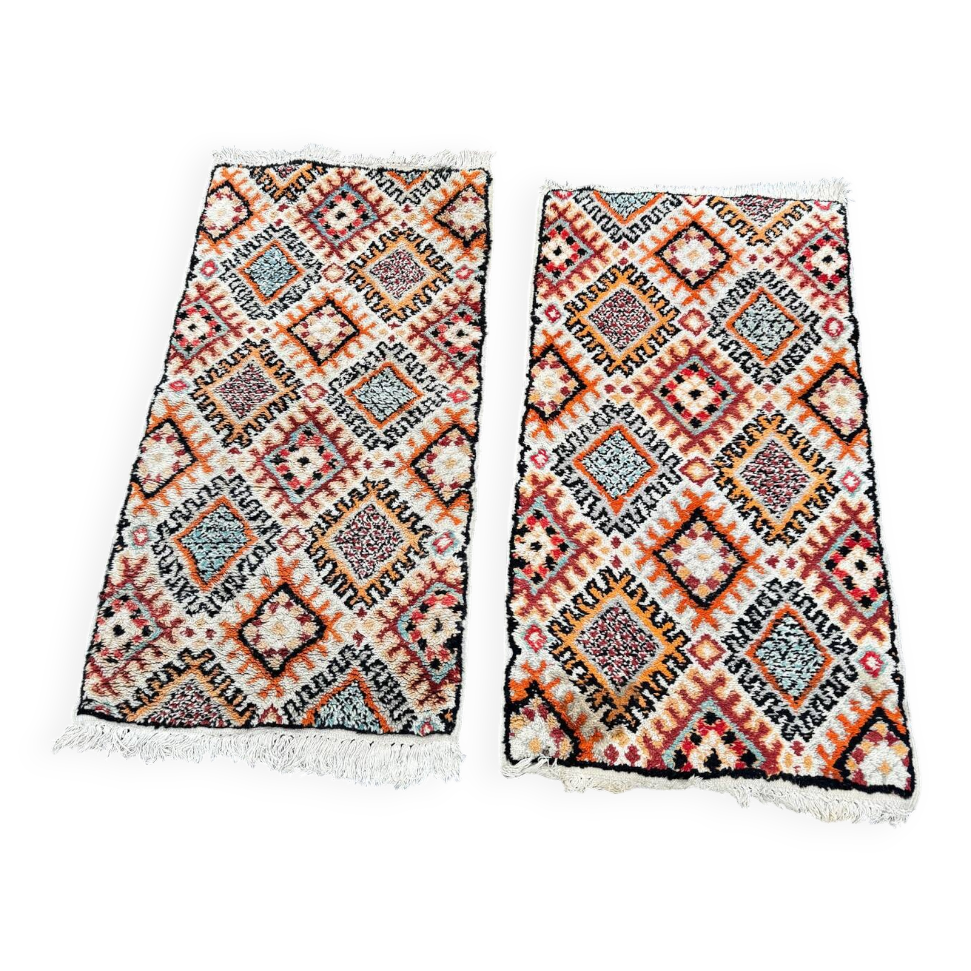 Pair of Moroccan Beni Ouarain rugs 150/80cm