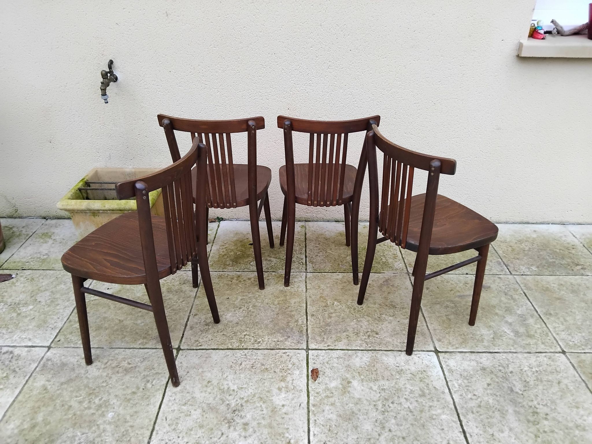 4 chaises bistrot vintage