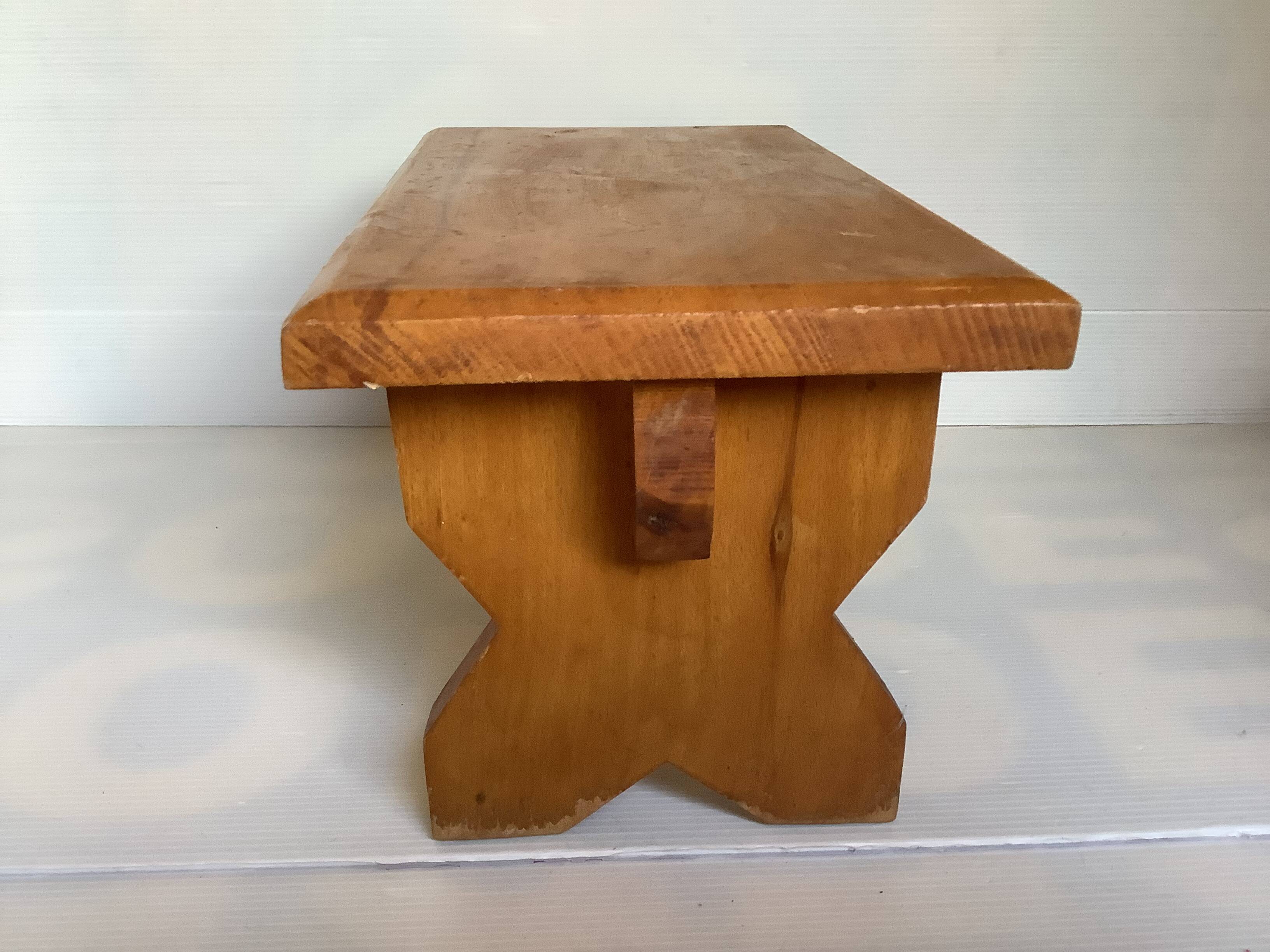 Small wooden bench stool step