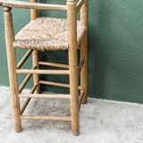 High straw chair for children