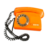 Téléphone vintage orange