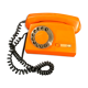 Téléphone vintage orange