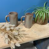 Pair of vintage stoneware mugs