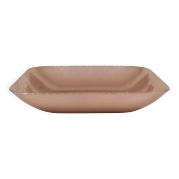 Plateau Bauhaus en aluminium rosé, bol, vide-poche, Zeppelin Werke, Allemagne, années 1930