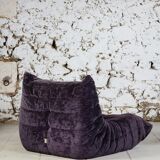 Chauffeuse 1 place Togo aubergine par Michel Ducaroy pour Ligne Roset