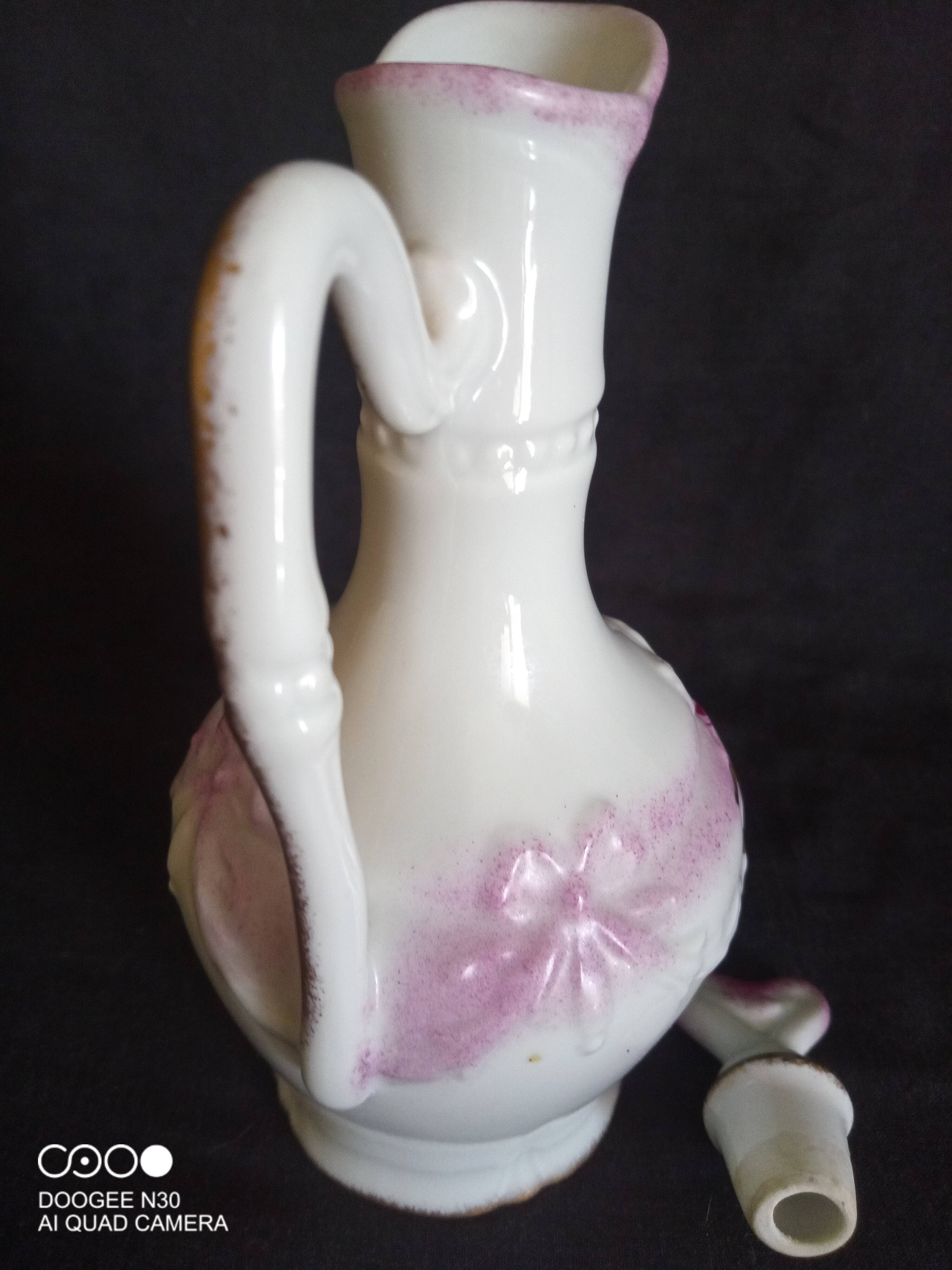 Spirits service for 4 people (6 pieces) in Paris porcelain, signed and numbered