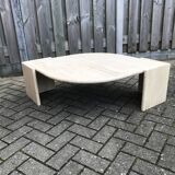 Beige marble coffee table by Roche Bobois, 1970s