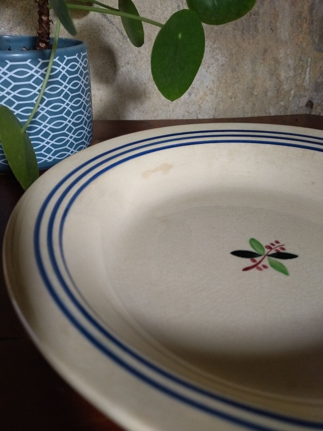 Lot plates of Gien - Model Yvonne