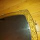 Miroir art déco en bois peint 33 X 51 cm