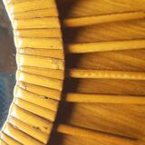 Vintage rattan sun mirror 36cm