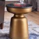 Table d'Appoint Top Granit Effet Bronze