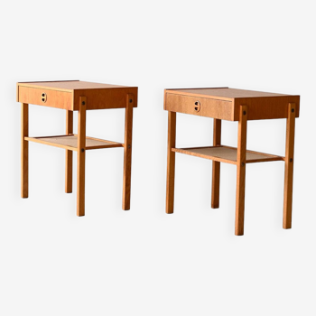 Paire de tables de chevet vintage par AB Carlström