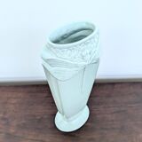 Christofle ceramic vase "Dragonflies" celadon