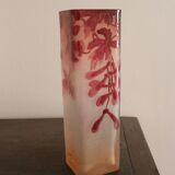 François-Théodore Legras square-sectioned vase, Rubis series, Art Nouveau, 1900