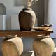 Borneo vase in beige terracotta H35 D23