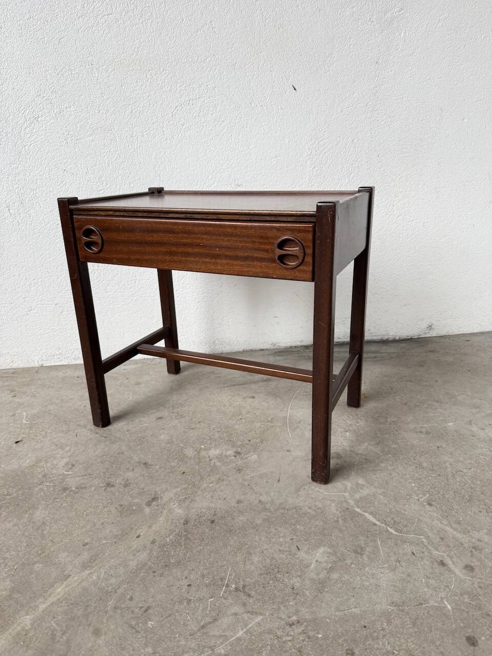 Jacques Hauville bedside table Roche Bobois mahogany