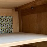 Parisian art deco wardrobe sliding doors solid raw oak