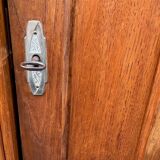 /Art Deco wardrobe with mirror in carved solid oak from the 20s/30s