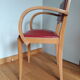 Fauteuil bridge skaï rouge