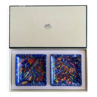 Hermès – Pair of porcelain catchalls – Provenance Ministry of Foreign Affairs