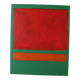 Red on green unique acrylic painting