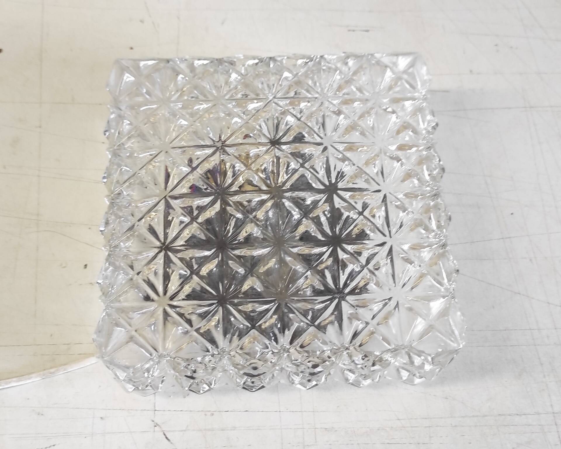 Ceiling light or wall sconce in moulded glass - mid 20th century.