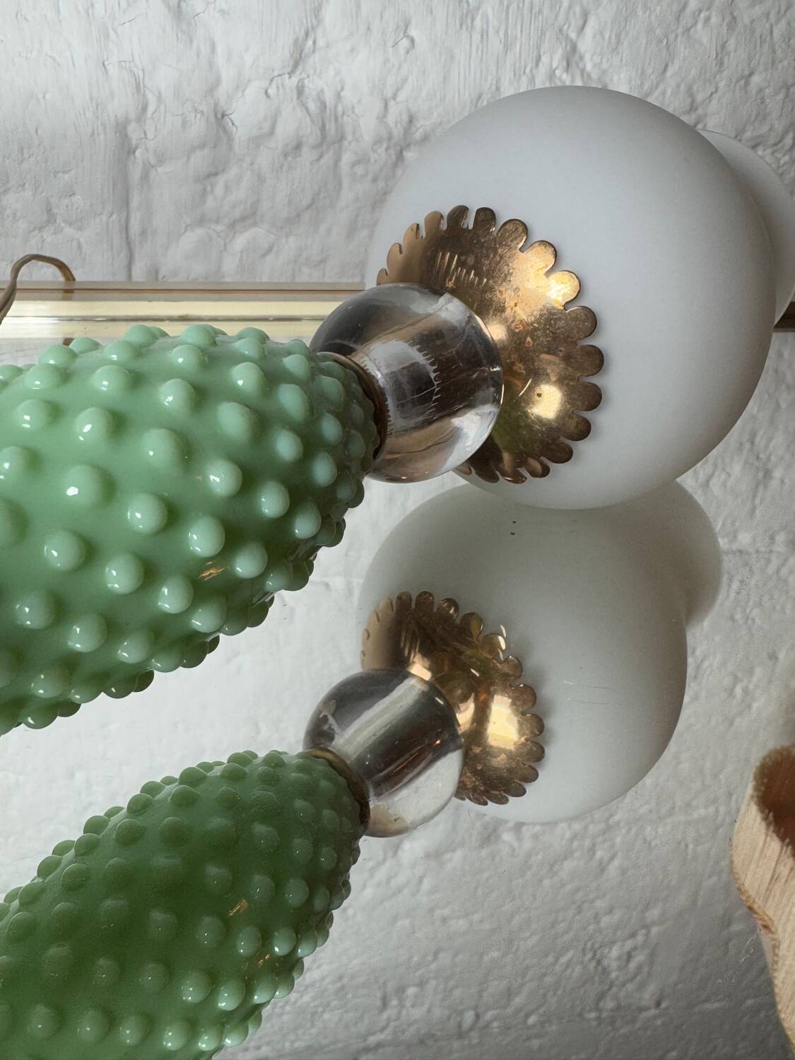 Lampe en opaline MD, années 60