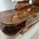 Art Déco Vanity Table in Nutwood with Mirror, Italian Design, 1940s