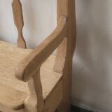 Banc brut avec dossier en bois chene