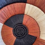 Vintage woven raffia basket