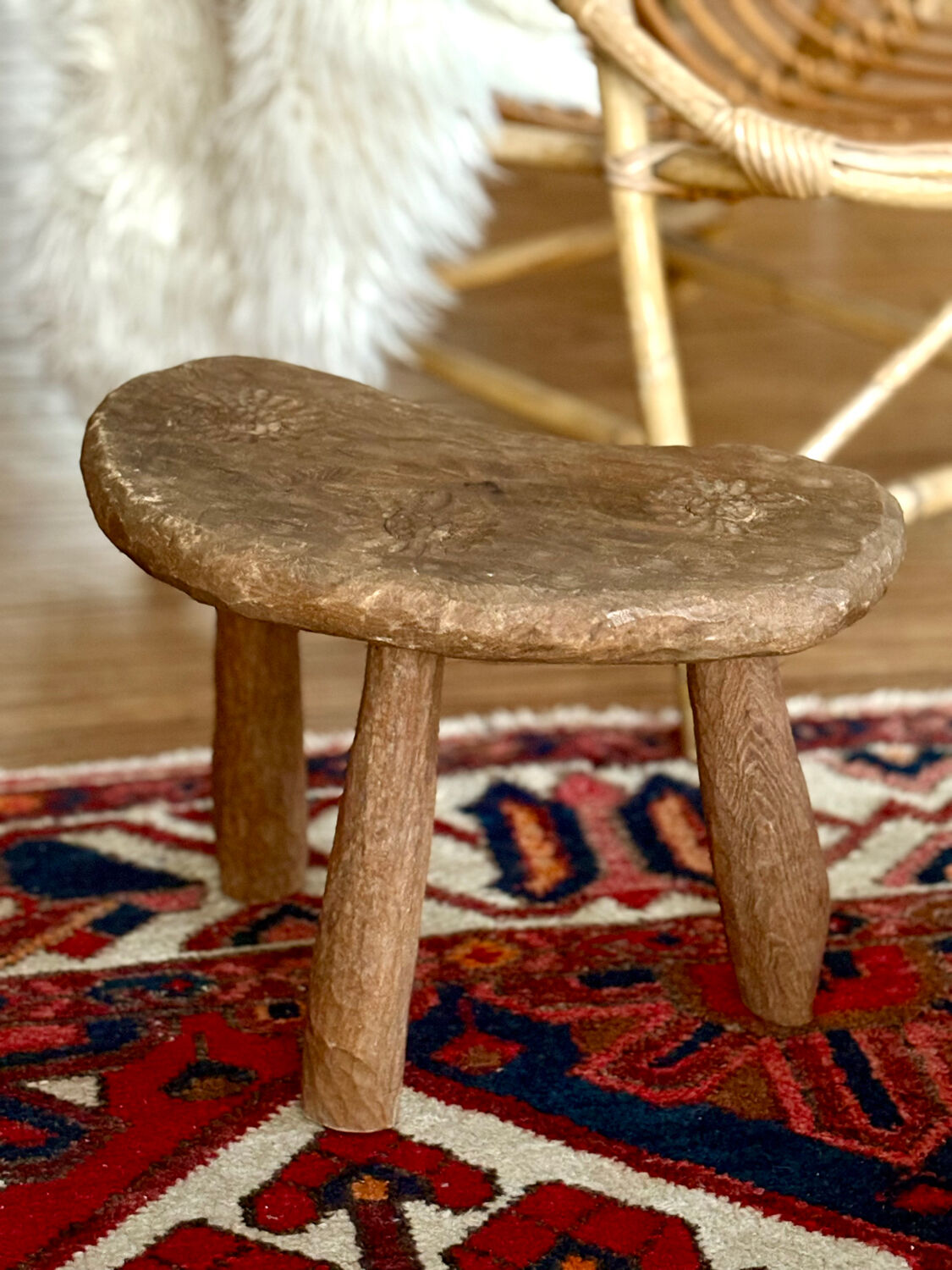 Brutalist tripod stool