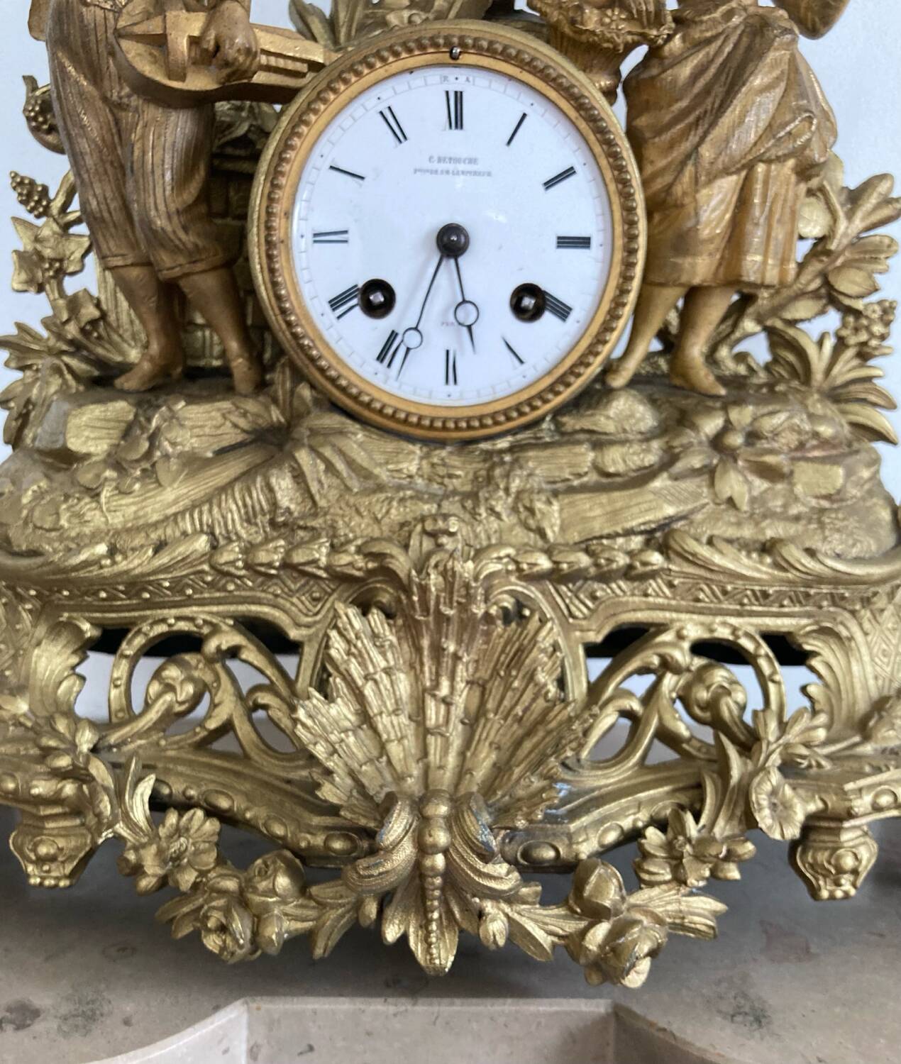 19th century pendulum c• detouche fseur de sm-l'empire paris japy Frères movement 1855