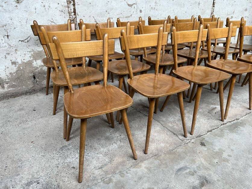 Set of 26 vintage Scandinavian design bistro chairs from 1960