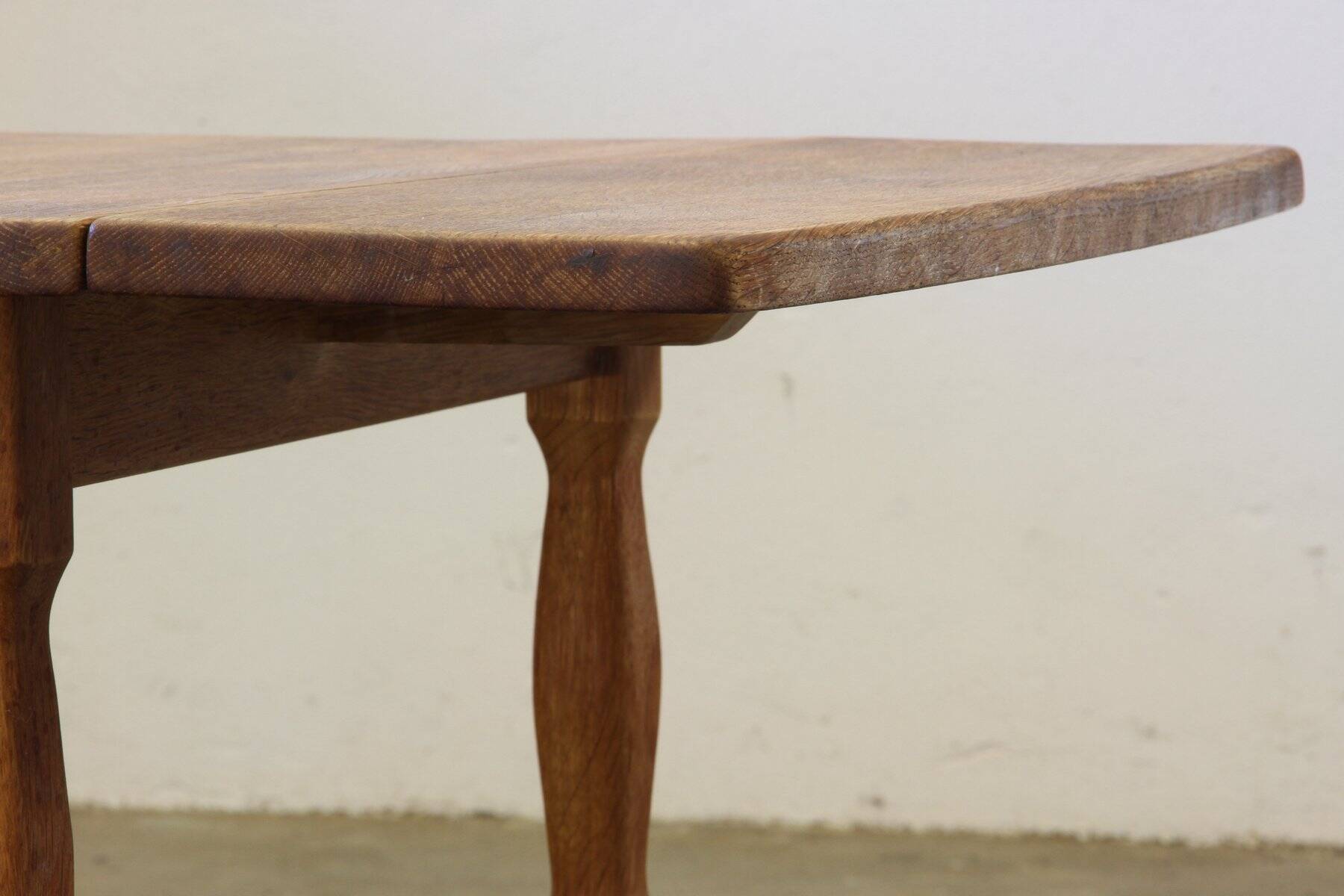 Mid-century brutalist Danish coffee table in oak attributed to Kjærnulf, 1960s
