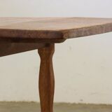 Mid-century brutalist Danish coffee table in oak attributed to Kjærnulf, 1960s