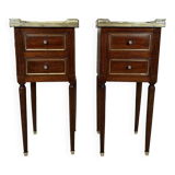 Pair of mahogany bedside tables