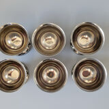 Set of 6 stainless steel egg cups